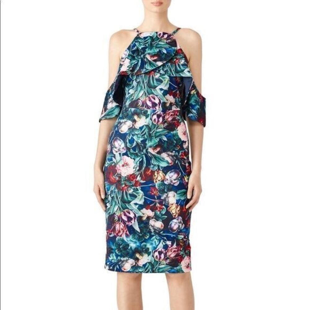 Alexia Admor Emerald floral cold shoulder …